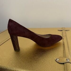 Essex Lane Deep Wine Block Heel Shoe